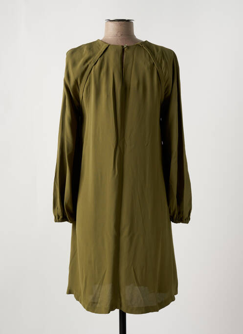 Robe mi-longue manches longues manches longues vert MANILA GRACE femme