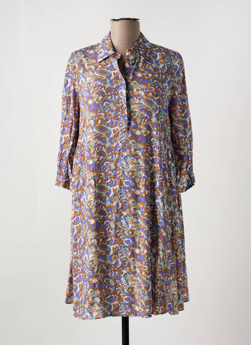 Robe courte manches longues manches longues violet ATTIC AND BARN femme