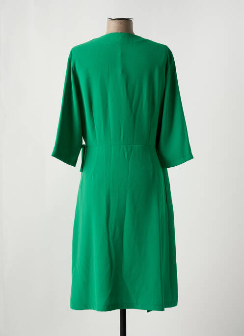 Robe mi-longue vert TOUPY pour femme