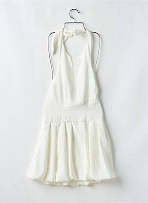 Robe courte sans manche sans manche beige KAMAD femme