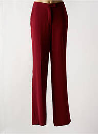 Pantalon droit tissage crêpe taille normale rouge IMPERIAL femme
