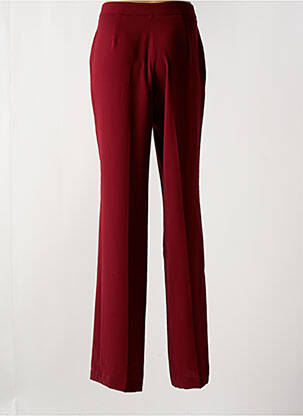 Pantalon droit tissage crêpe taille normale rouge IMPERIAL femme