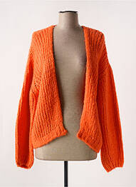 Gilet manches longues coupe cintrée orange OUI femme