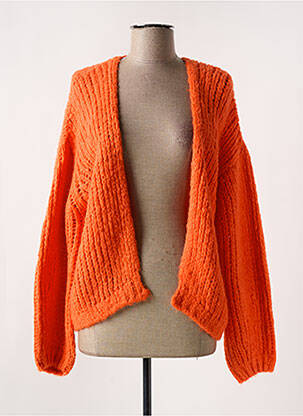 Gilet manches longues coupe cintrée orange OUI femme