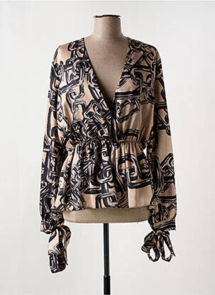 Blouse imprimé fantaisie manches longues noir RELISH femme