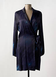 Veste kimono col v bleu YAYA femme