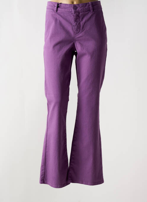 Jean coupe flare stretch taille normale violet HAPPY femme