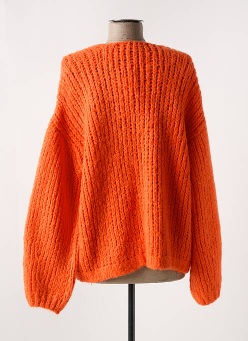 Gilet manches longues orange OUI pour femme