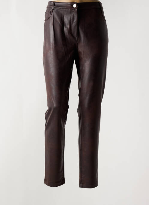 Pantalon slim marron EVA KAYAN pour femme