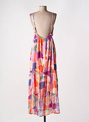 Robe longue imprimé fleurs sans manche violet LILI & LALA femme