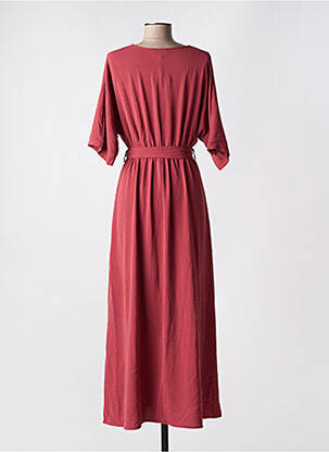 Robe longue manches courtes manches courtes rouge GRACE & MILA femme