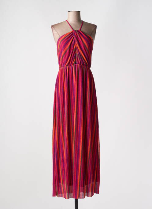 Robe longue sans manche sans manche rose GRACE & MILA femme
