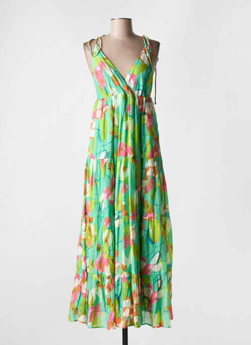 Robe longue vert LILI & LALA pour femme