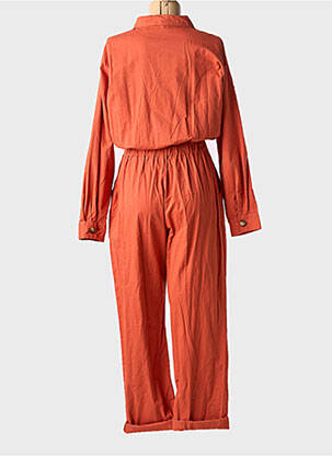 Combi-pantalon col chemisier manches longues rouge INSPIRATION STUDIO femme