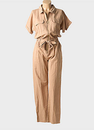 Combi-pantalon poches manches courtes beige INSPIRATION STUDIO femme