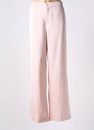 Pantalon large fermeture zippée sous rabat boutonné taille normale rose ATTENTIF femme