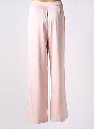 Pantalon large fermeture zippée sous rabat boutonné taille normale rose ATTENTIF femme