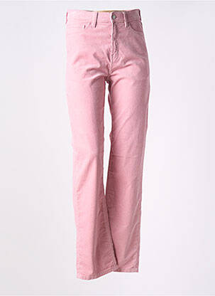 Pantalon droit stretch taille normale rose ESPRIT femme