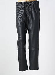 Pantalon droit taille élastique taille normale noir EDC femme