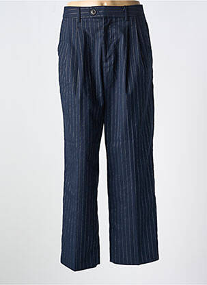 Pantalon droit fermeture zippée sous rabat boutonné taille normale bleu SCOTCH & SODA femme