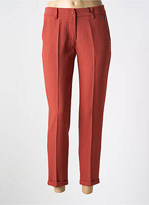 Pantalon 7/8 fermeture zippée sous rabat boutonné rouge PAKO LITTO femme