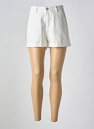 Short tissage denim taille normale blanc MUSY MUSE femme