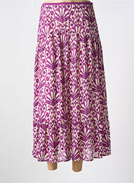 Jupe longue tissage crêpe violet LILI & LALA femme