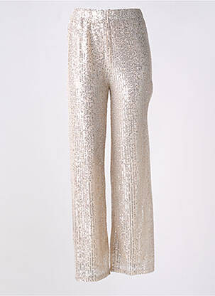 Pantalon large beige GRACE & MILA pour femme