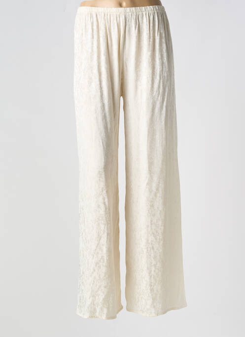 Pantalon large taille normale taille normale beige GRACE & MILA femme