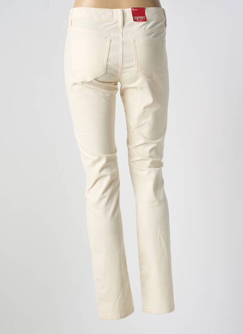 Pantalon slim stretch taille normale beige ESPRIT femme