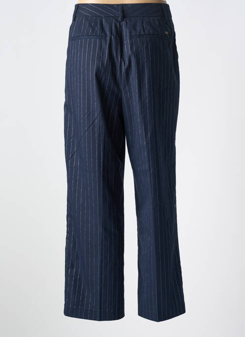 Pantalon droit fermeture zippée sous rabat boutonné taille normale bleu SCOTCH & SODA femme