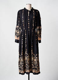 Robe longue manches longues manches longues noir WHITE STUFF femme