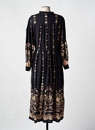 Robe longue manches longues manches longues noir WHITE STUFF femme
