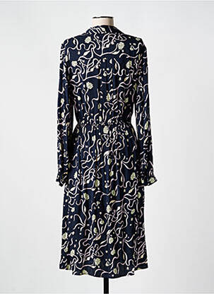 Robe mi-longue imprimé fleurs manches longues bleu SCOTCH & SODA femme