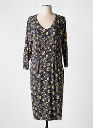 Robe mi-longue imprimé fleurs manches longues gris WHITE STUFF femme