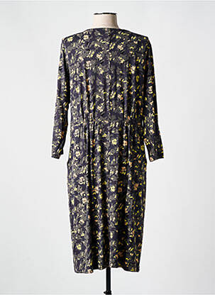 Robe mi-longue imprimé fleurs manches longues gris WHITE STUFF femme