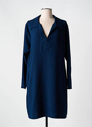 Robe courte manches longues manches longues bleu PAKO LITTO femme