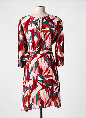 Robe mi-longue manches 3/4 manches 3/4 orange GRACE & MILA femme