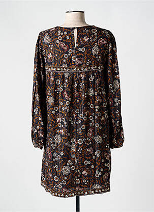 Robe courte coupe évasée manches longues noir GRACE & MILA femme