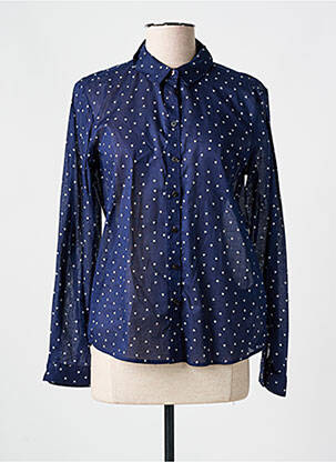 Chemisier coupe cintrée manches longues bleu SCOTCH & SODA femme