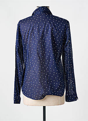 Chemisier coupe cintrée manches longues bleu SCOTCH & SODA femme