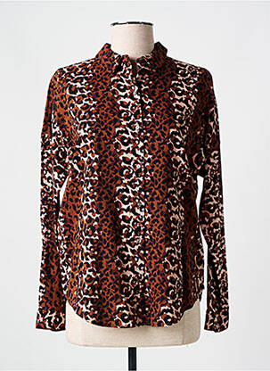 Chemisier coupe fluide manches longues marron SCOTCH & SODA femme
