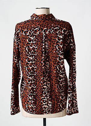 Chemisier coupe fluide manches longues marron SCOTCH & SODA femme