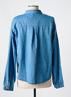 Chemisier coupe fluide manches longues bleu CHARLIOR femme