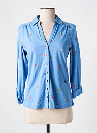 Chemisier coupe cintrée manches longues bleu WHITE STUFF femme