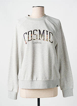 Sweat-shirt manches longues manches longues gris SCOTCH & SODA femme