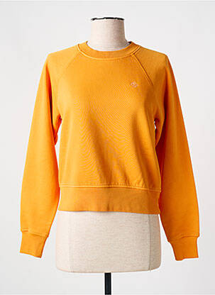 Sweat-shirt tissage jersey manches longues orange ESPRIT femme