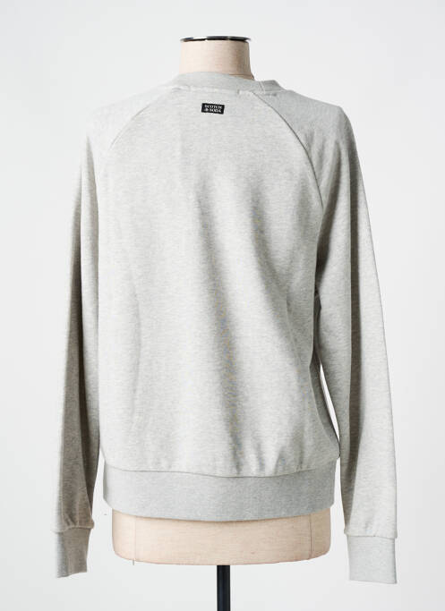 Sweat-shirt manches longues manches longues gris SCOTCH & SODA femme