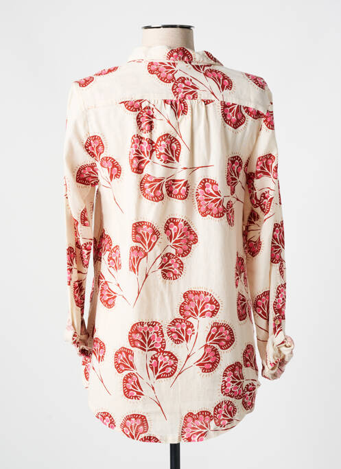 Chemisier imprimé fantaisie manches longues beige WHITE STUFF femme