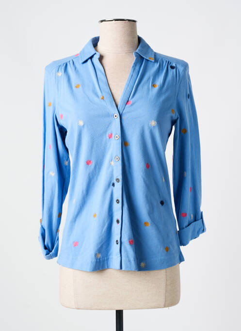 Chemisier coupe cintrée manches longues bleu WHITE STUFF femme